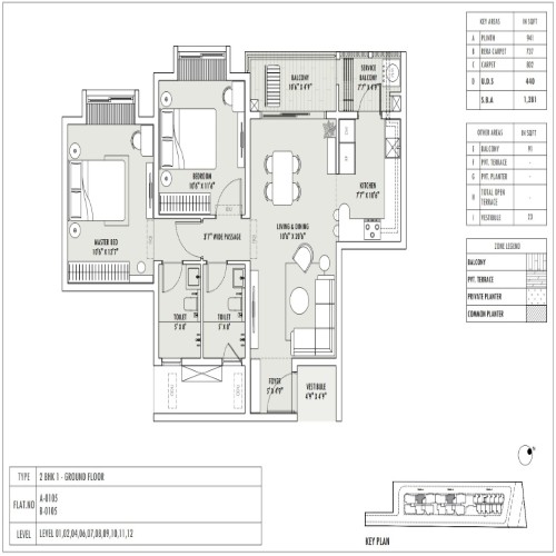 2BHK - 1728 Sqft