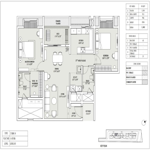 3BHK - 2023 Sqft
